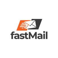 Email Mail Envelope Express Delivery Quick Logo Design vector
