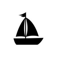 Sail boat icon. Ship icon. Flat illustration. vector