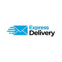 Email Mail Envelope Express Delivery Quick Logo Design vector