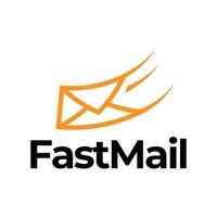 Email Mail Envelope Express Delivery Quick Logo Design vector