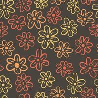 Retro Floral Pattern Background vector