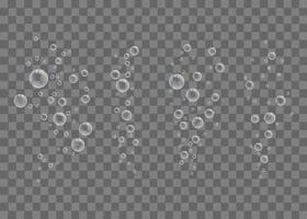 Set of air bubbles. 3D bubbles in pastel colors. Bubbles overlay. vector