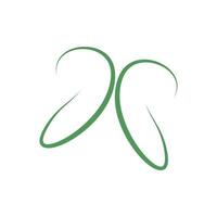 Butterfly Logo Template icon illustration. illustration of a signature written in hand and green ink. Design elements of handwriting illustrations for various needs vector