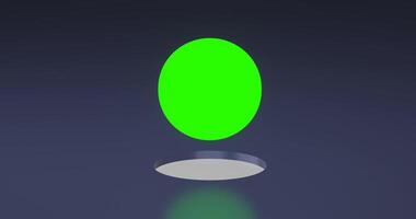 3D green screen transition animation of circular shape, round hole with pipe moves up, dark purple background video