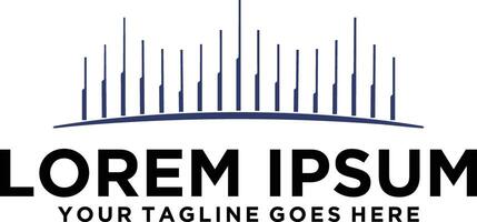 Bridge Parallel line logo idea vector