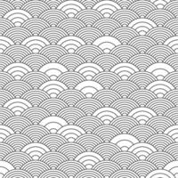Japanese pattern seamless wave background of black and white color. vector