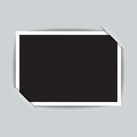 Cuts in the paper for attaching a photo template. illustration vector