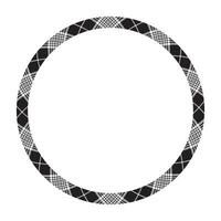 Circle borders and frames . Round border pattern geometric vintage frame design. Scottish tartan plaid fabric texture. Template for gift card, collage, scrapbook or photo album and portrait. vector