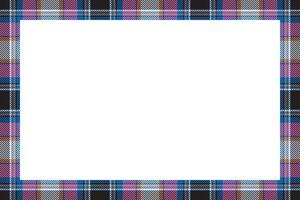 Vintage frame . Scottish border pattern retro style. Tartan plaid ornament. vector