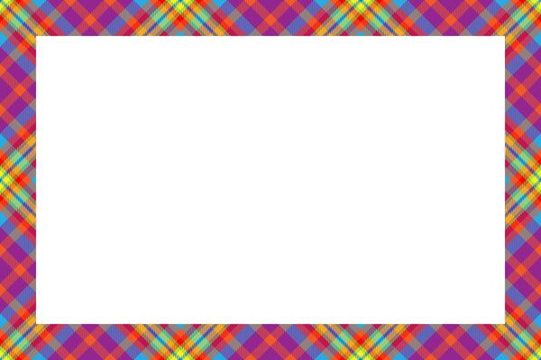 Vintage frame . Scottish border pattern retro style. Tartan plaid ornament.
