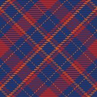 Check plaid seamless fabric texture. Diagonal print. vector
