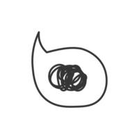 Speech Bubble with confused chaotic symbol vector