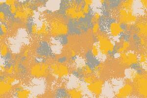 Abstract hand painted grunge texture design. Grey and yellow brush stroke drops splatter texture vector