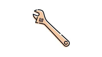 Tools and Equipment Icon in Colored Outline Style of nice animated for your Bussines videos, easy to use with Transparent Background video