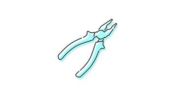 Gloves Icon in Colored Outline Style of nice animated for your Bussines videos, easy to use with Transparent Background video