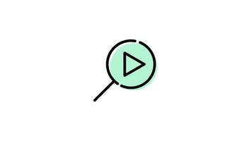 Search Icon in Colored Outline Style of nice animated for your Bussines videos, easy to use with Transparent Background video