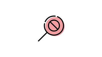 Search Icon in Colored Outline Style of nice animated for your Bussines videos, easy to use with Transparent Background video