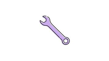 Tools and Equipment Icon in Colored Outline Style of nice animated for your Bussines videos, easy to use with Transparent Background video