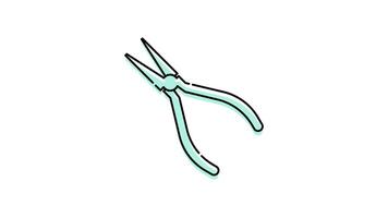 Tools and Equipment Icon in Colored Outline Style of nice animated for your Bussines videos, easy to use with Transparent Background video