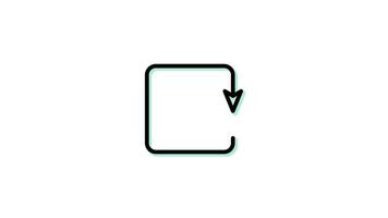 Media Control Icon in Colored Outline Style of nice animated for your Bussines videos, easy to use with Transparent Background video