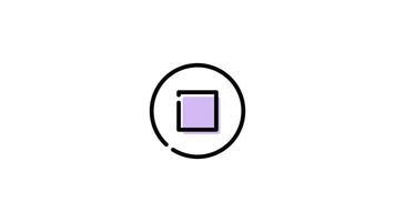 Media Control Icon in Colored Outline Style of nice animated for your Bussines videos, easy to use with Transparent Background video