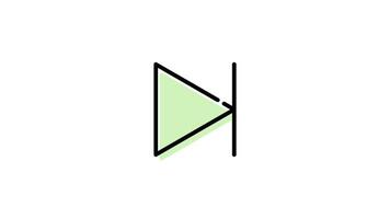 Media Control Icon in Colored Outline Style of nice animated for your Bussines videos, easy to use with Transparent Background video