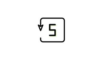 Media Control Icon in Colored Outline Style of nice animated for your Bussines videos, easy to use with Transparent Background video