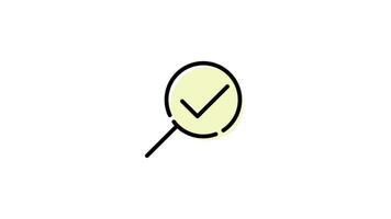 Search Icon in Colored Outline Style of nice animated for your Bussines videos, easy to use with Transparent Background video