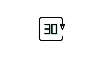 Media Control Icon in Colored Outline Style of nice animated for your Bussines videos, easy to use with Transparent Background video