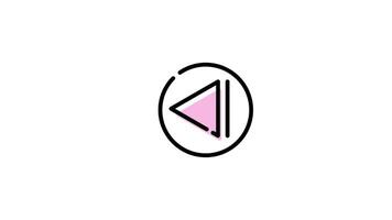 Media Control Icon in Colored Outline Style of nice animated for your Bussines videos, easy to use with Transparent Background video