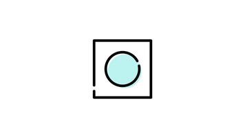 Media Control Icon in Colored Outline Style of nice animated for your Bussines videos, easy to use with Transparent Background video