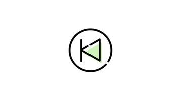 Media Control Icon in Colored Outline Style of nice animated for your Bussines videos, easy to use with Transparent Background video