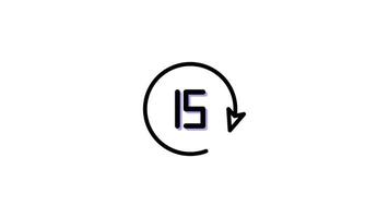 Media Control Icon in Colored Outline Style of nice animated for your Bussines videos, easy to use with Transparent Background video