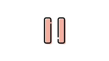 Media Control Icon in Colored Outline Style of nice animated for your Bussines videos, easy to use with Transparent Background video