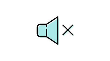 Media Control Icon in Colored Outline Style of nice animated for your Bussines videos, easy to use with Transparent Background video