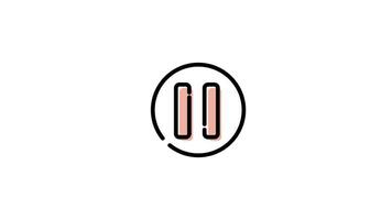 Media Control Icon in Colored Outline Style of nice animated for your Bussines videos, easy to use with Transparent Background video