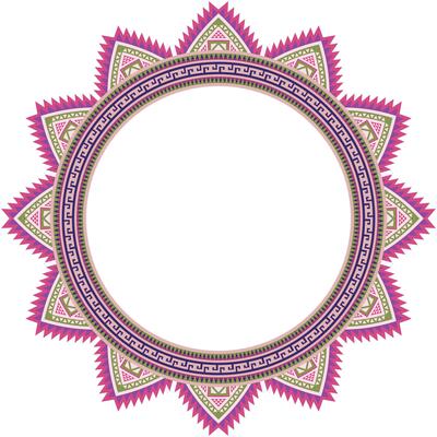 Vintage frame border ornament. Ethnic seamless round pattern. Mandala Floral Baroque. Classic antique ornate element. Decorative border for frame, textile, fabric, rug, tattoo, ceramic.