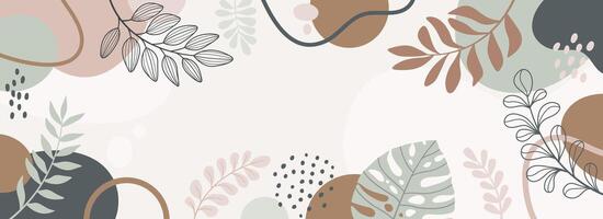 Design banner Spring background with beautiful. Background for design. Colorful background with tropical plants. vector