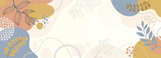 Design banner Spring background with beautiful. Background for design. Colorful background with tropical plants. vector