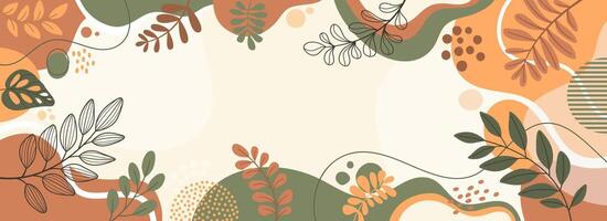 Design banner Spring background with beautiful. Background for design. Colorful background with tropical plants. vector