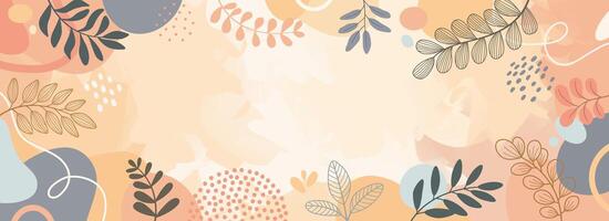 Design banner Spring background with beautiful. Background for design. Colorful background with tropical plants. vector
