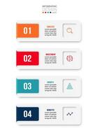 Infographic template business concept with workflow. vector