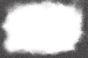 Dotted background with radial halftone effect. Comic wavy gradient border on white backdrop. Old grainy abstract frame. Retro graphic texture. vector
