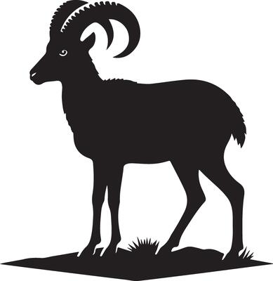Goat silhouette illustration