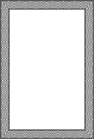 monochrome black square Yakut ornament. An endless rectangular border, a frame of the northern peoples of the Far East. vector