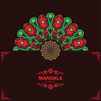 Beautiful mandala design with diamond patterns vector