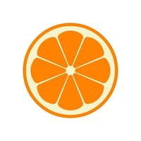 Half-cut orange icon in flat style design isolated on white background. vector