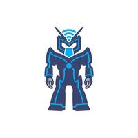 Cyber Robot with Wireless Antenna illustration vector