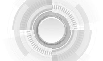 Abstract technology white grey circle cyber futuristic design modern creative background vector