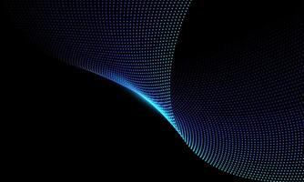 Abstract technology blue dots curve data on black design modern futuristic creative background vector